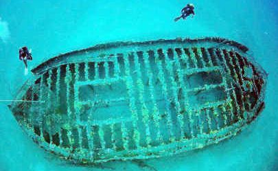 Discoveries: The hospital barge from above. Discoveries: The hospital barge from above.
